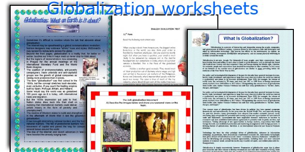 Globalization worksheets