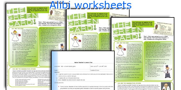 Alibi worksheets