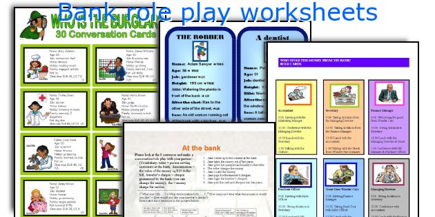 Bank role play worksheets