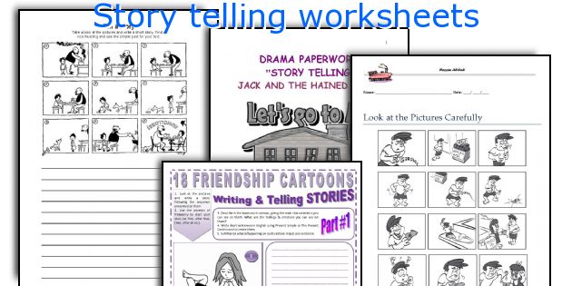 Story telling worksheets