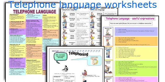 Telephone language worksheets