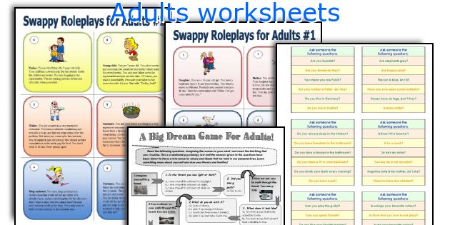 Adults worksheets