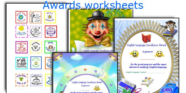 Awards worksheets