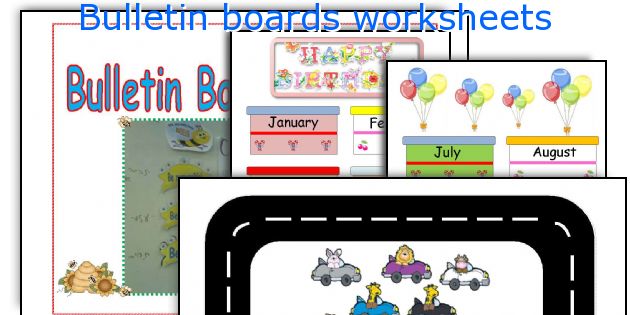 Bulletin boards worksheets