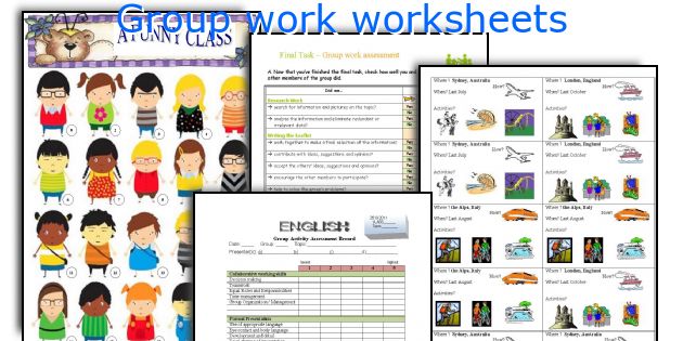 Group work worksheets