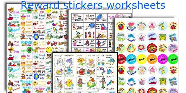 Reward stickers worksheets