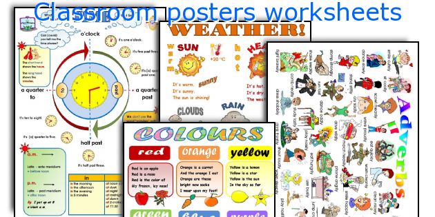 Classroom posters worksheets