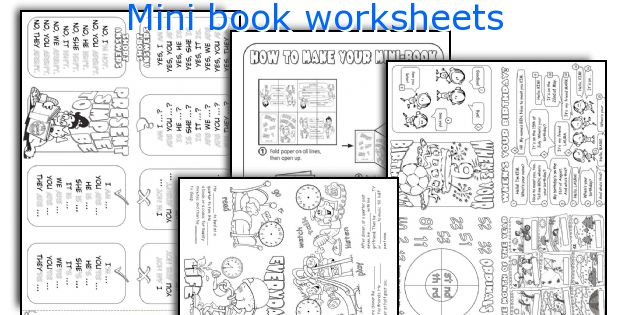 Mini book worksheets