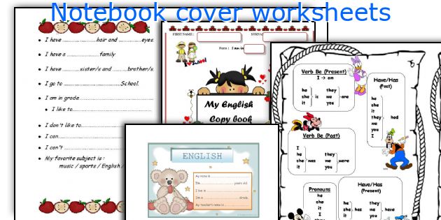 Notebook cover worksheets