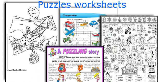 Puzzles worksheets