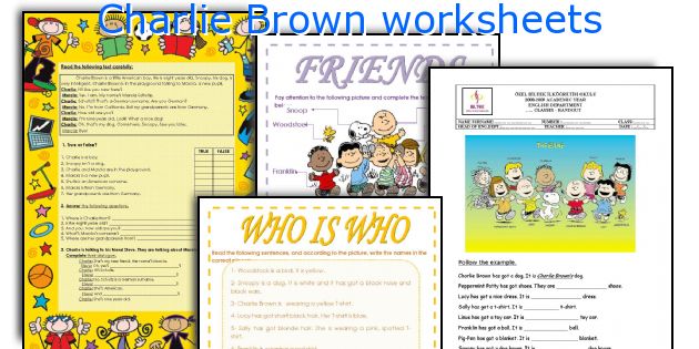 Charlie Brown worksheets