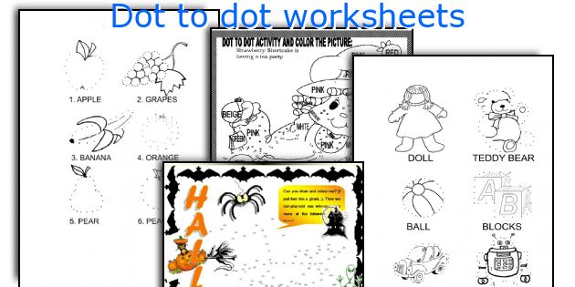 Dot to dot worksheets