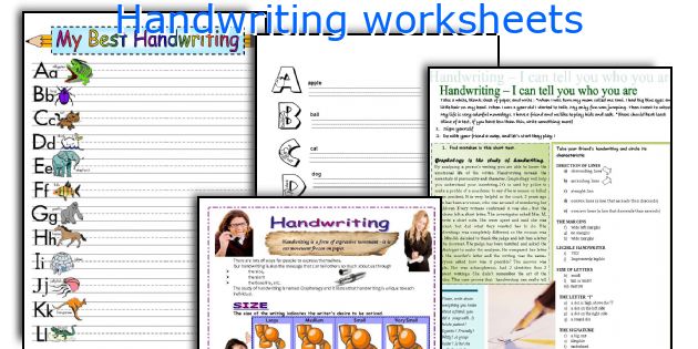 Handwriting worksheets