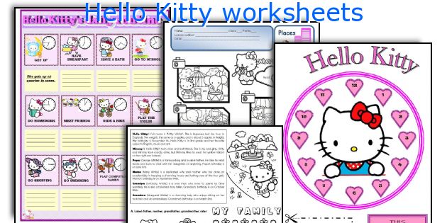 Hello Kitty worksheets