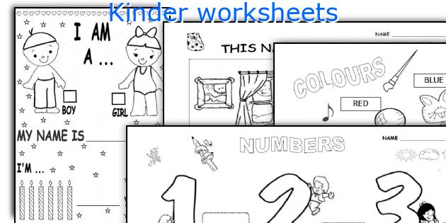 Kinder worksheets