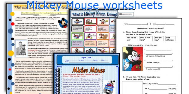 Mickey Mouse worksheets