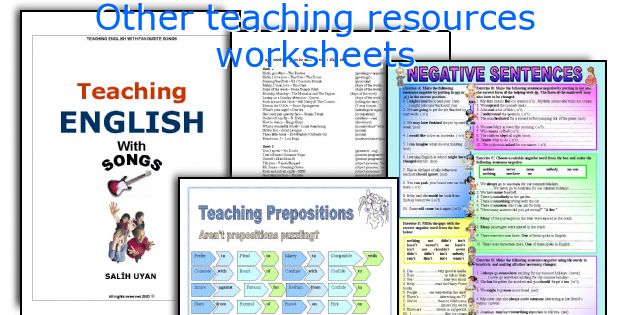 Other teaching resources worksheets