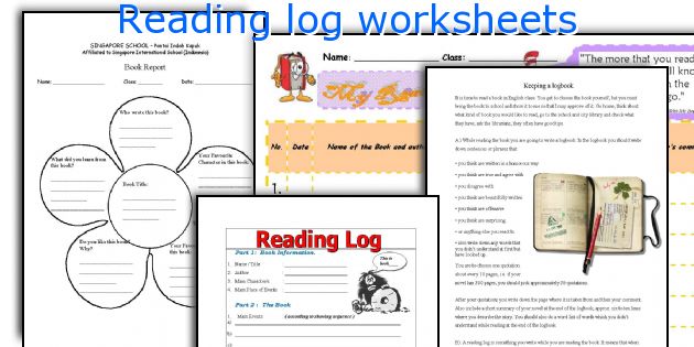 Reading log worksheets