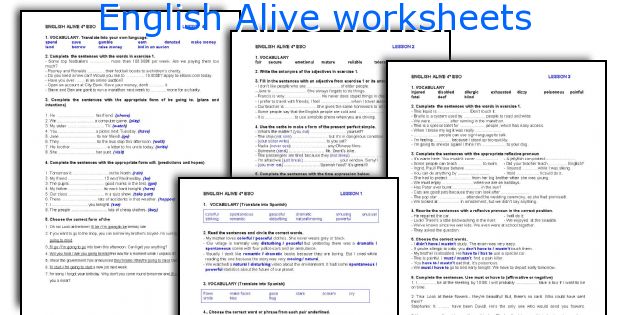 English Alive worksheets