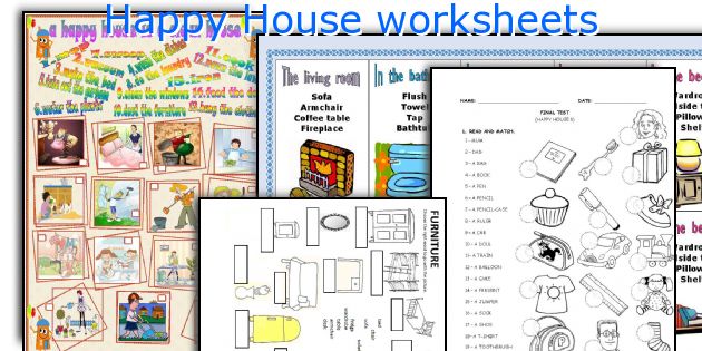 Happy House worksheets