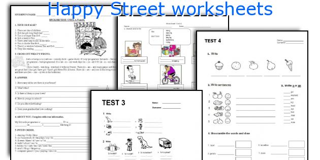 Happy Street worksheets