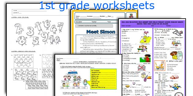 1st grade worksheets