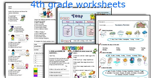 4th grade worksheets