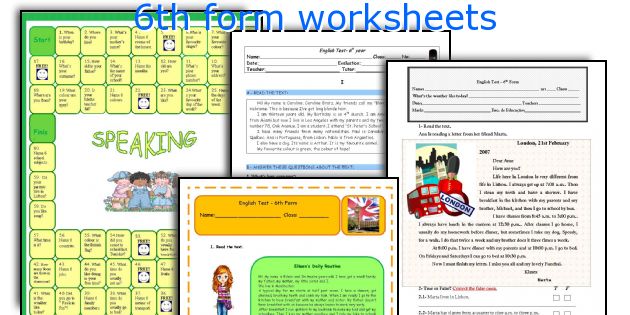 6th form worksheets