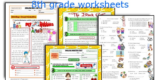 English teaching worksheets: 8th grade