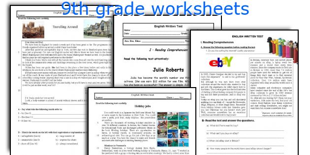 9th grade worksheets
