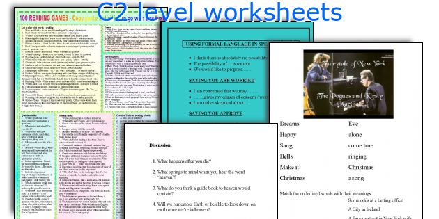 C2 level worksheets