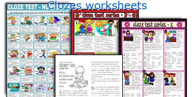 Clozes worksheets