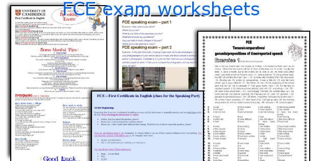 FCE exam worksheets