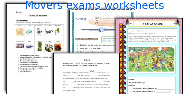 Movers exams worksheets