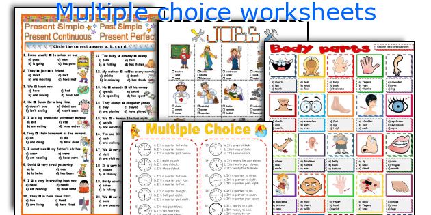 Multiple choice worksheets