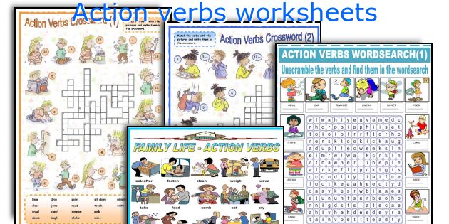 Action verbs worksheets