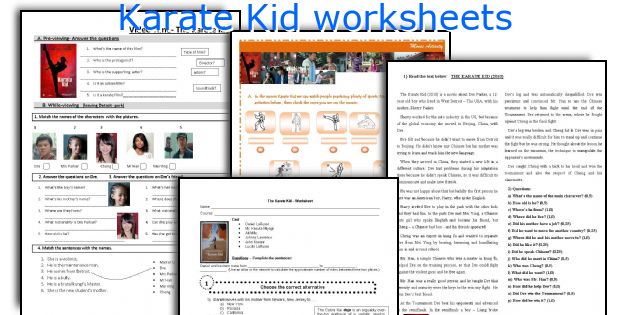 Karate Kid worksheets