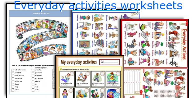 Everyday activities worksheets