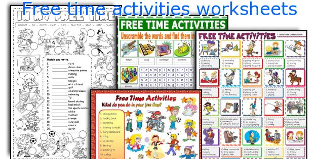 Free time activities worksheets