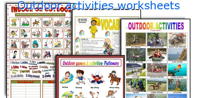 Outdoor activities worksheets