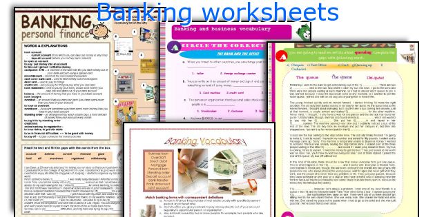 Banking worksheets