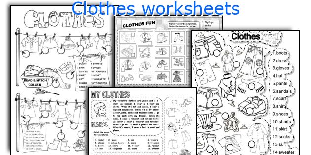 Clothes worksheets