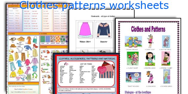 Clothes patterns worksheets