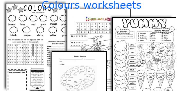 Colours worksheets