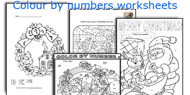 Colour by numbers worksheets