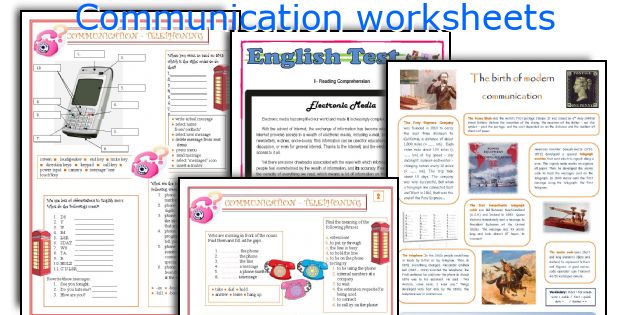 Communication worksheets