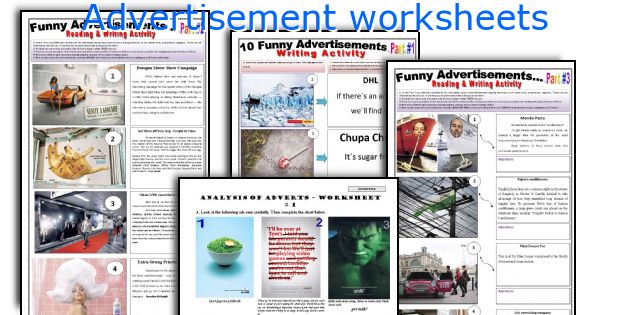 Advertisement worksheets