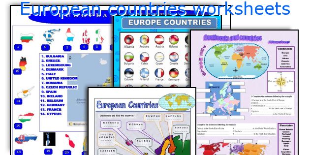 European countries worksheets