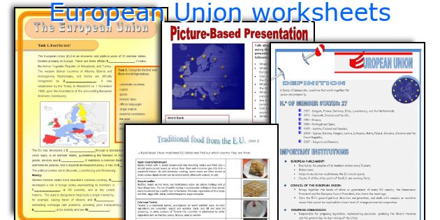 European Union worksheets