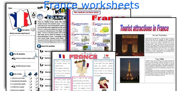 France worksheets